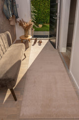 NYHED - TÆPPE/MÅTTE 100 x 300 cm - UNI COLOR IVORY