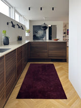 NYHED TÆPPE/MÅTTE 90 x 200 cm - UNI COLOR BORDEAUX
