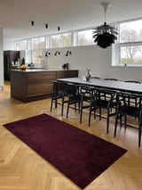 NYHED TÆPPE/MÅTTE 90 x 200 cm - UNI COLOR BORDEAUX