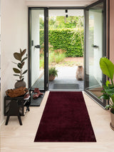 NYHED TÆPPE/MÅTTE 90 x 200 cm - UNI COLOR BORDEAUX