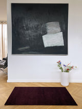 NYHED TÆPPE/MÅTTE 90 X 130 cm - UNI COLOR BORDEAUX