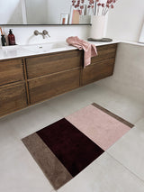 NYHED - STRIPES HORISONTAL -  Bordeaux/Rose/Sand