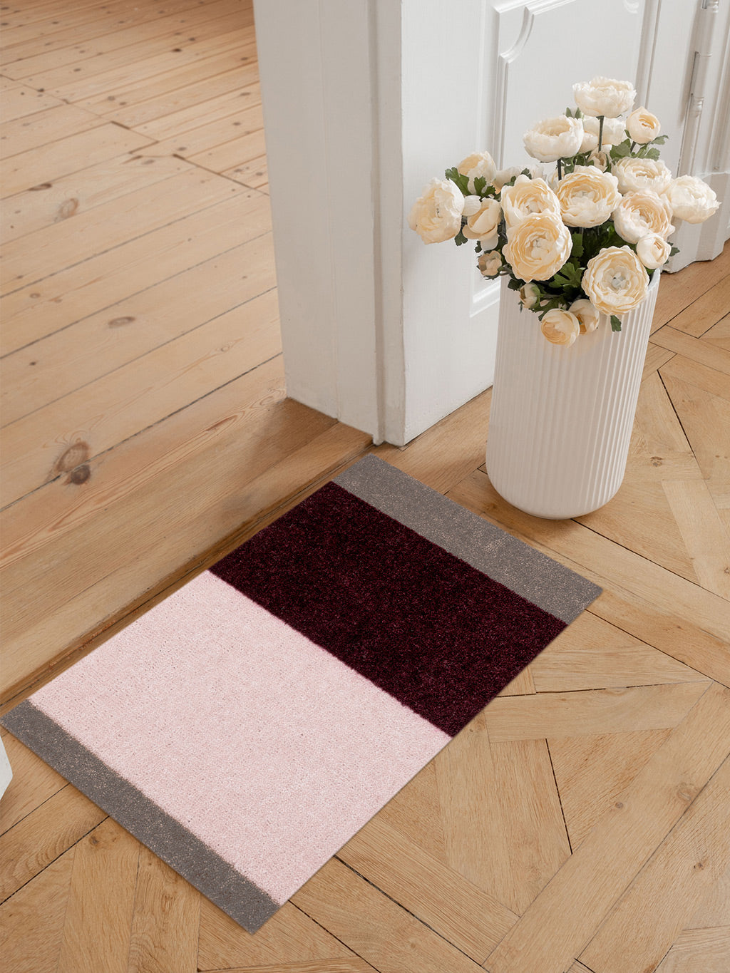 STRIPES HORISONTAL - Bordeaux/Rose/Sand