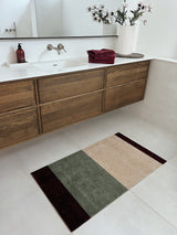 NYHED - STRIPES HORISONTAL -  Green/Ivory/Bordeaux