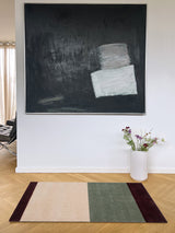 NYHED - STRIPES HORISONTAL -  Green/Ivory/Bordeaux