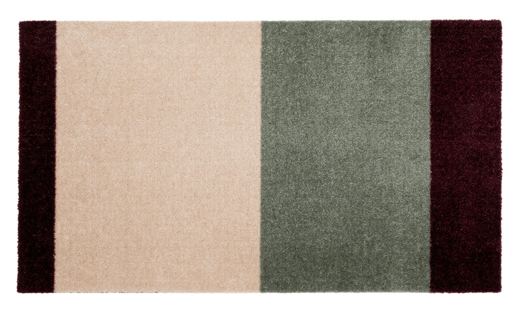 STRIPES HORISONTAL - Green/Ivory/Bordeaux