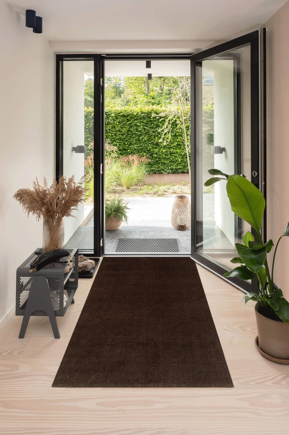 TÆPPE 110 x 200 cm - UNICOLOR BROWN