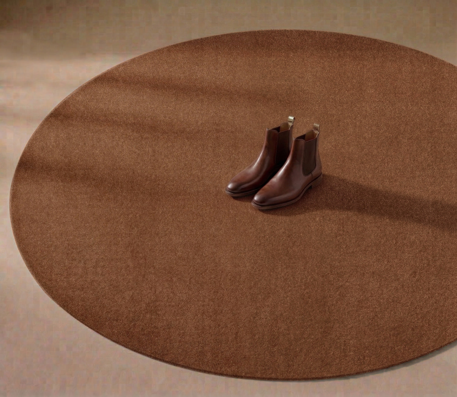 TÆPPE Ø200 cm - UNICOLOR Cognac