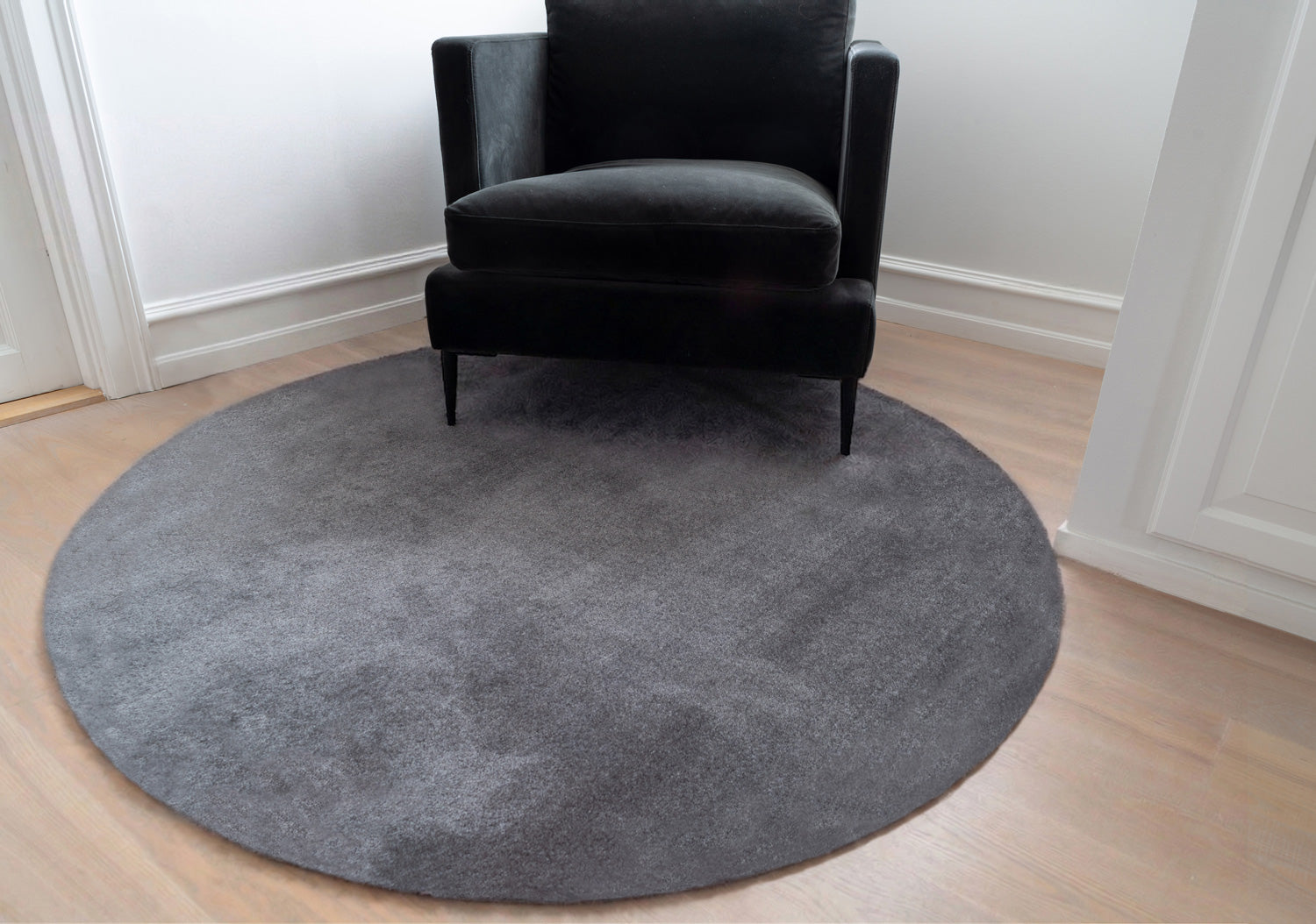 TÆPPE Ø200 cm - UNICOLOR STEELGREY