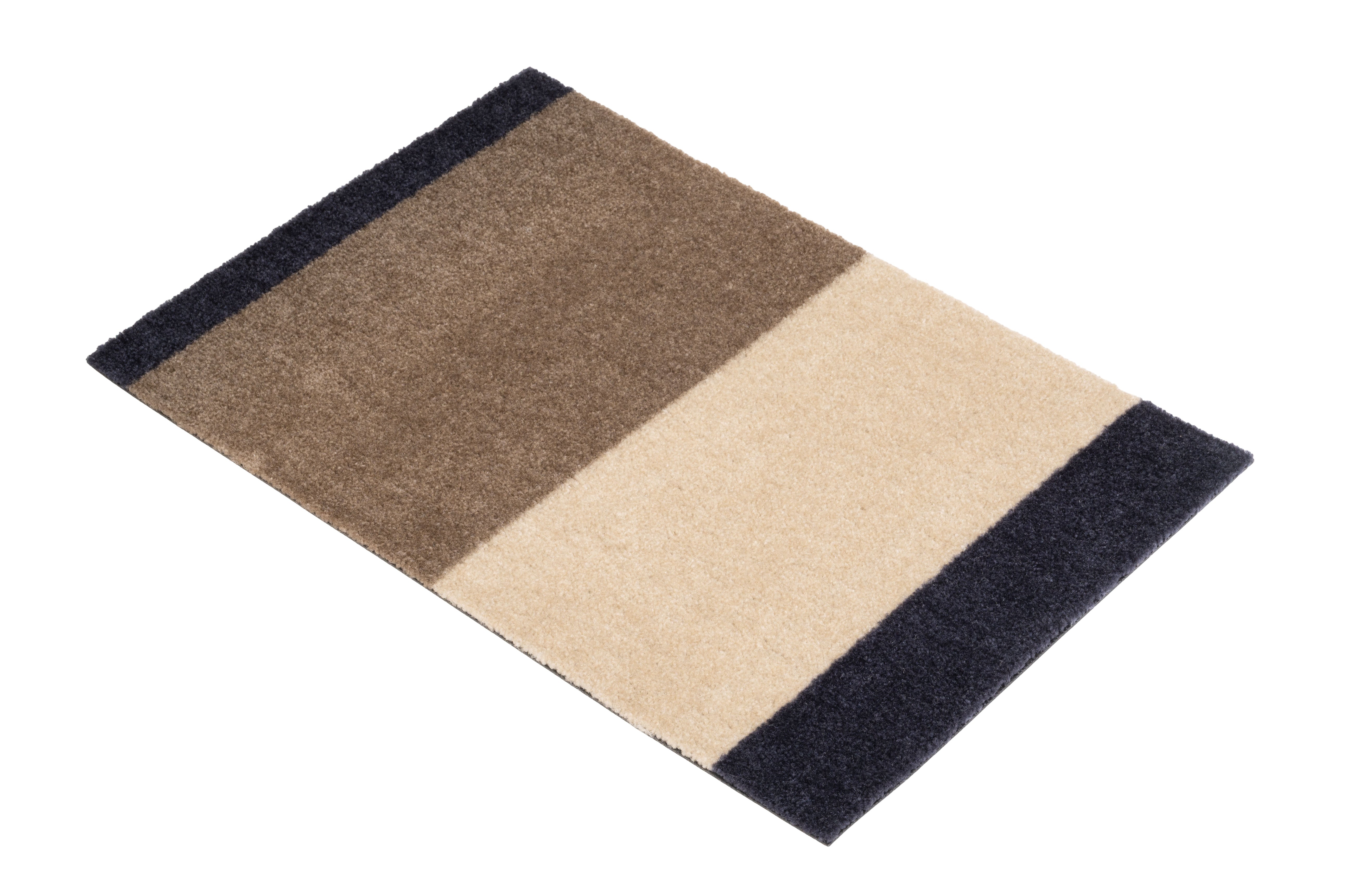 GULVMÅTTE 40 x 60 cm - STRIPES BLUE / SAND / IVORY