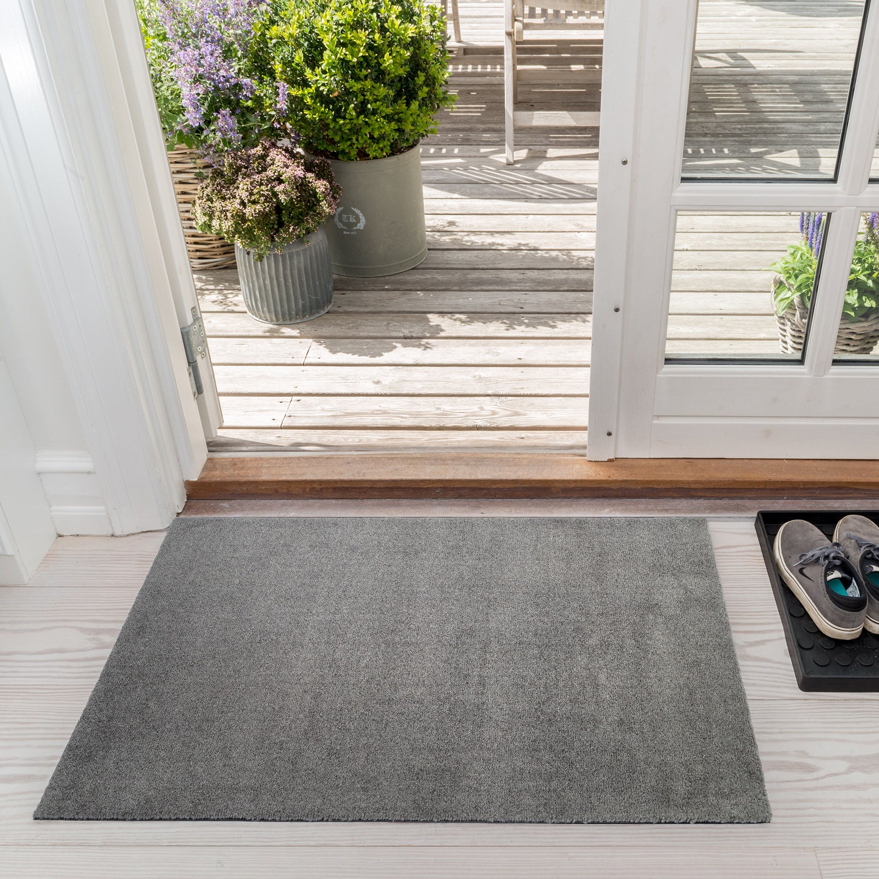 GULVMÅTTE 60 x 90 CM - UNI COLOR STEELGREY