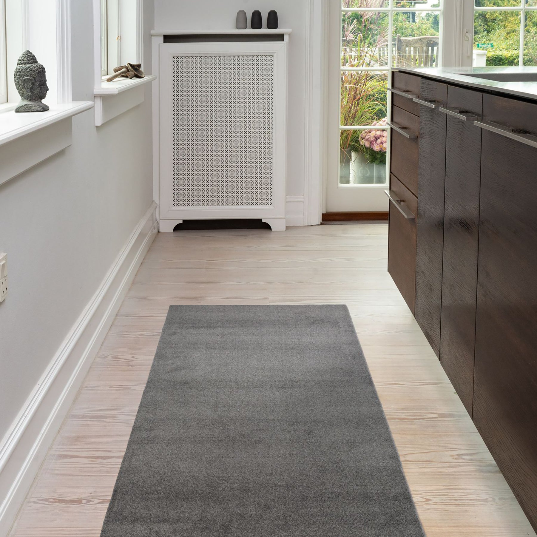 TÆPPE 67 x 200 cm - UNICOLOR STEELGREY