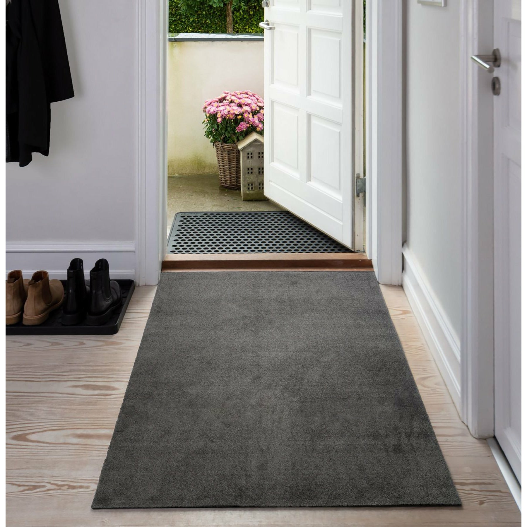 TÆPPE 90 x 130 CM - UNICOLOR STEELGREY