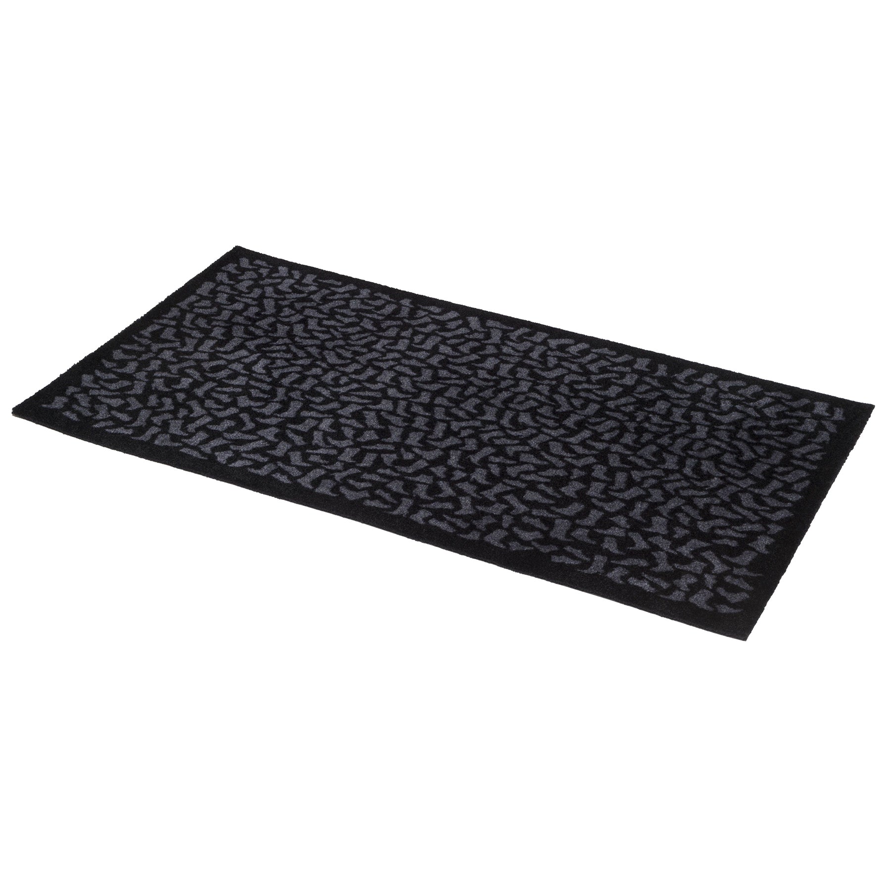 50% - GULVMÅTTE 67 x 120 CM - FOOTWEAR sort/grå
