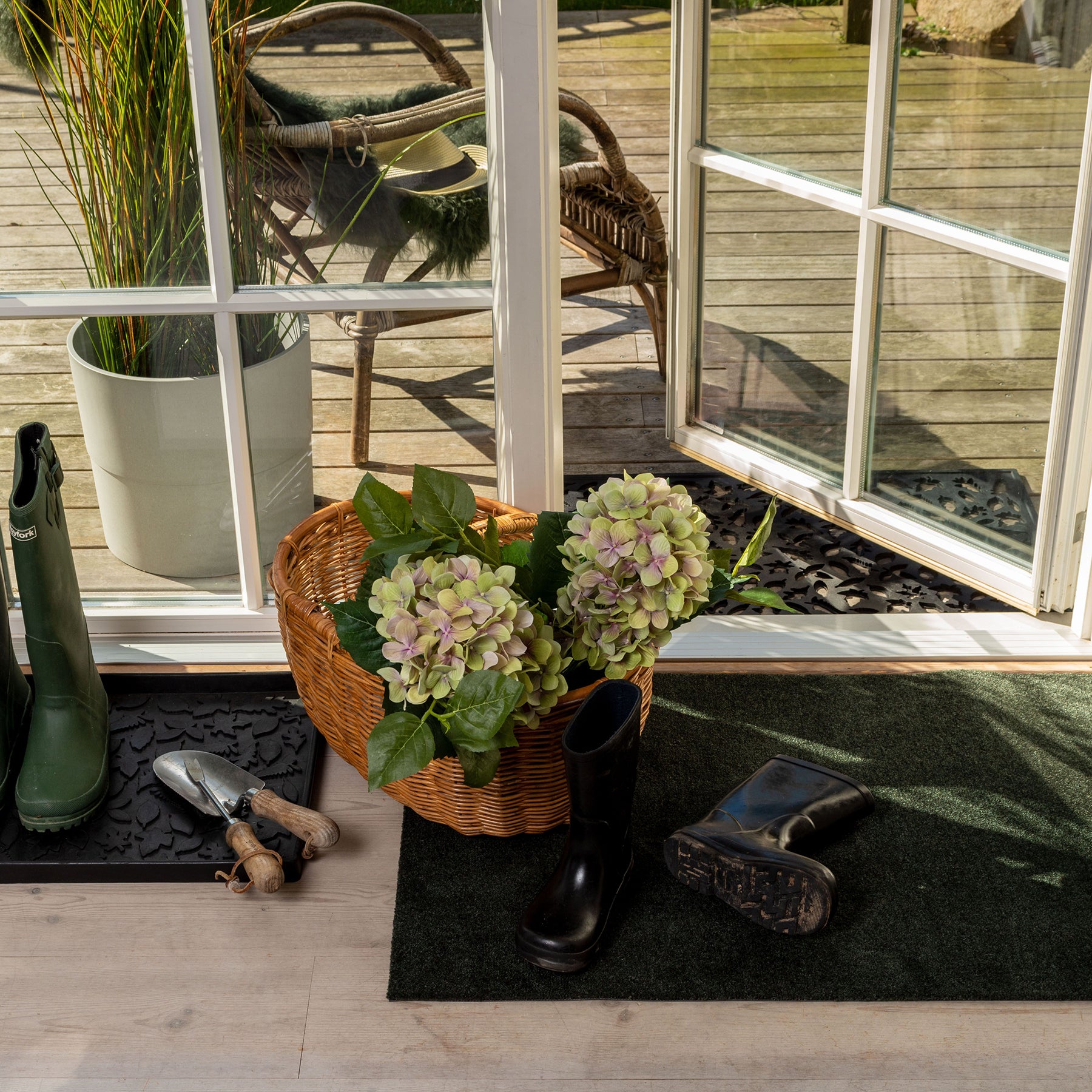 GULVMÅTTE 60 x 90 cm UNICOLOR DARK GREEN