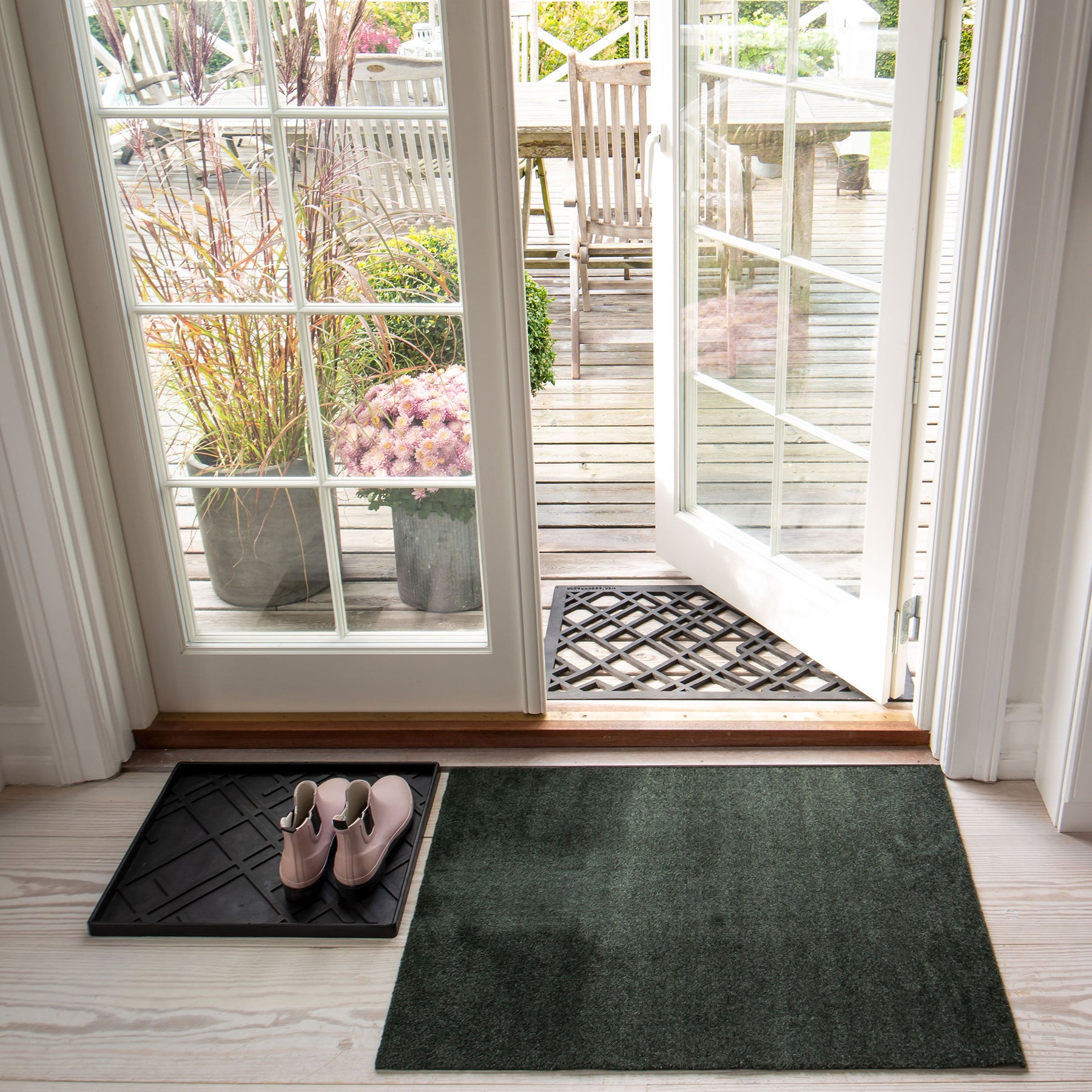 GULVMÅTTE 60 x 90 cm UNICOLOR DARK GREEN