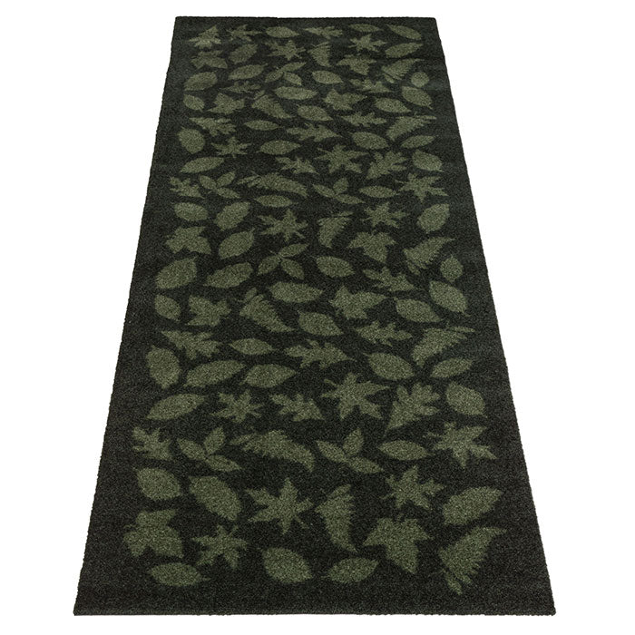 50% - GULVMÅTTE 67 x 200 CM - LEAVES/DARK GREEN