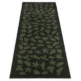 GULVMÅTTE 67 x 200 CM - LEAVES/DARK GREEN