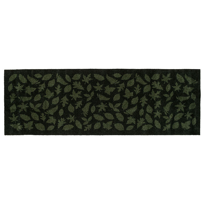 50% - GULVMÅTTE 67 x 200 CM - LEAVES/DARK GREEN