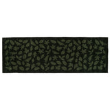 GULVMÅTTE 67 x 200 CM - LEAVES/DARK GREEN