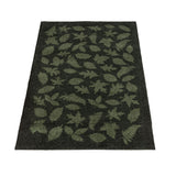 GULVMÅTTE 67 x 120 CM - LEAVES/DARK GREEN