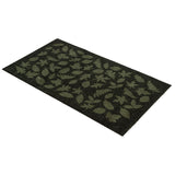 GULVMÅTTE 67 x 120 CM - LEAVES/DARK GREEN