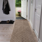 GULVMÅTTE 90 x 200 CM - LINES SAND/BEIGE