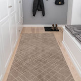 GULVMÅTTE 90 x 200 CM - LINES SAND/BEIGE