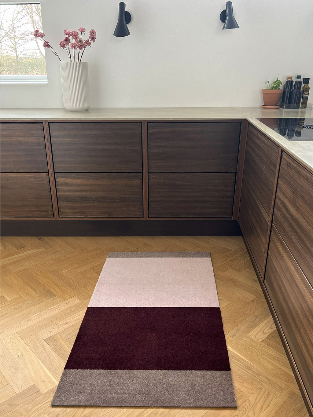 STRIPES HORISONTAL -  Bordeaux/Rose/Sand