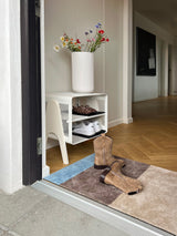 Neuheit  - FUSSMATTE STRIPES -  Ivory/Sand/Blau