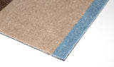 Neuheit  - FUSSMATTE STRIPES -  Ivory/Sand/Blau