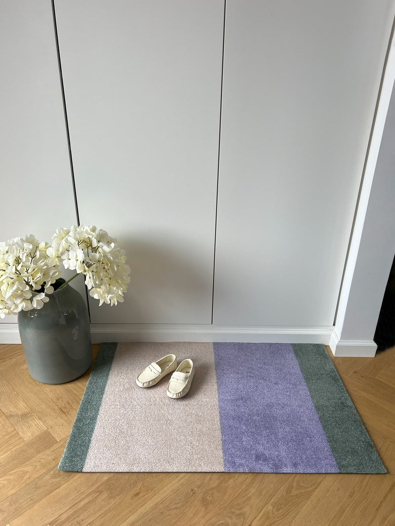 NYHED - STRIPES HORISONTAL -  Lilla/Ivory/Grøn
