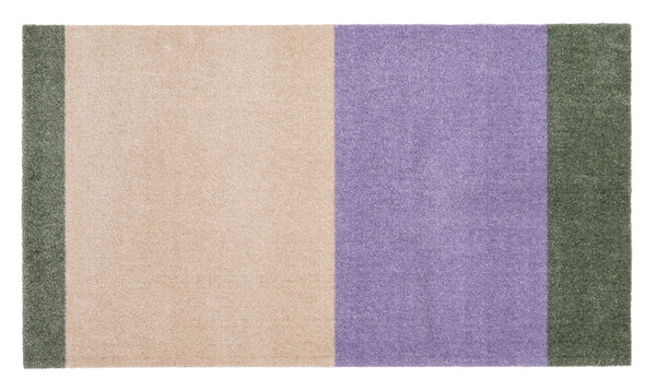 Neuheit  - FUSSMATTE STRIPES - Lila/Ivory/Grün