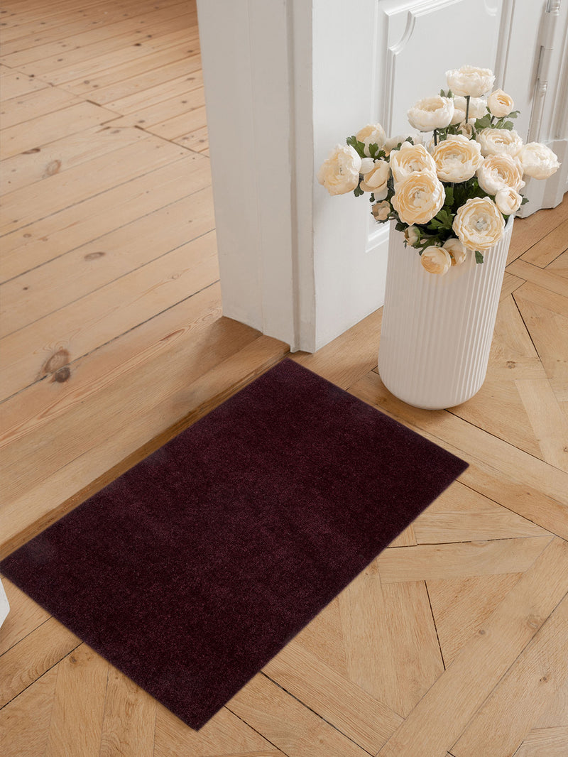 NEW - FLOOR MAT 40 X 60 CM - UNI COLOR BORDEAUX