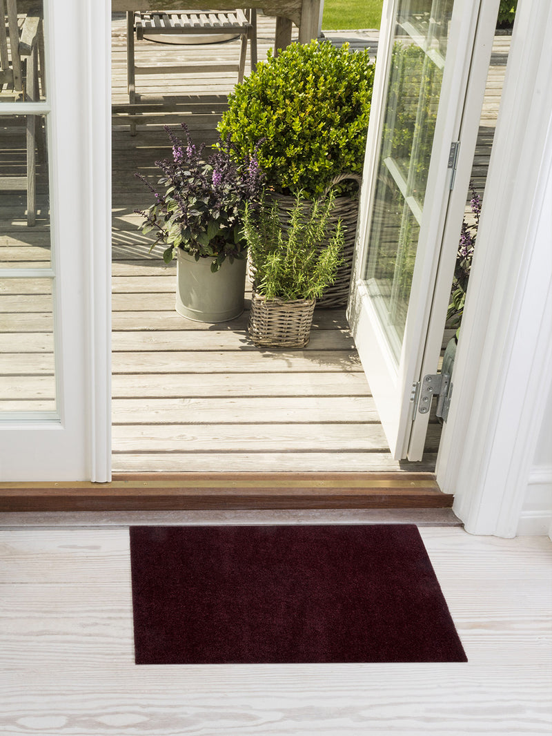 NEW - FLOOR MAT 40 X 60 CM - UNI COLOR BORDEAUX