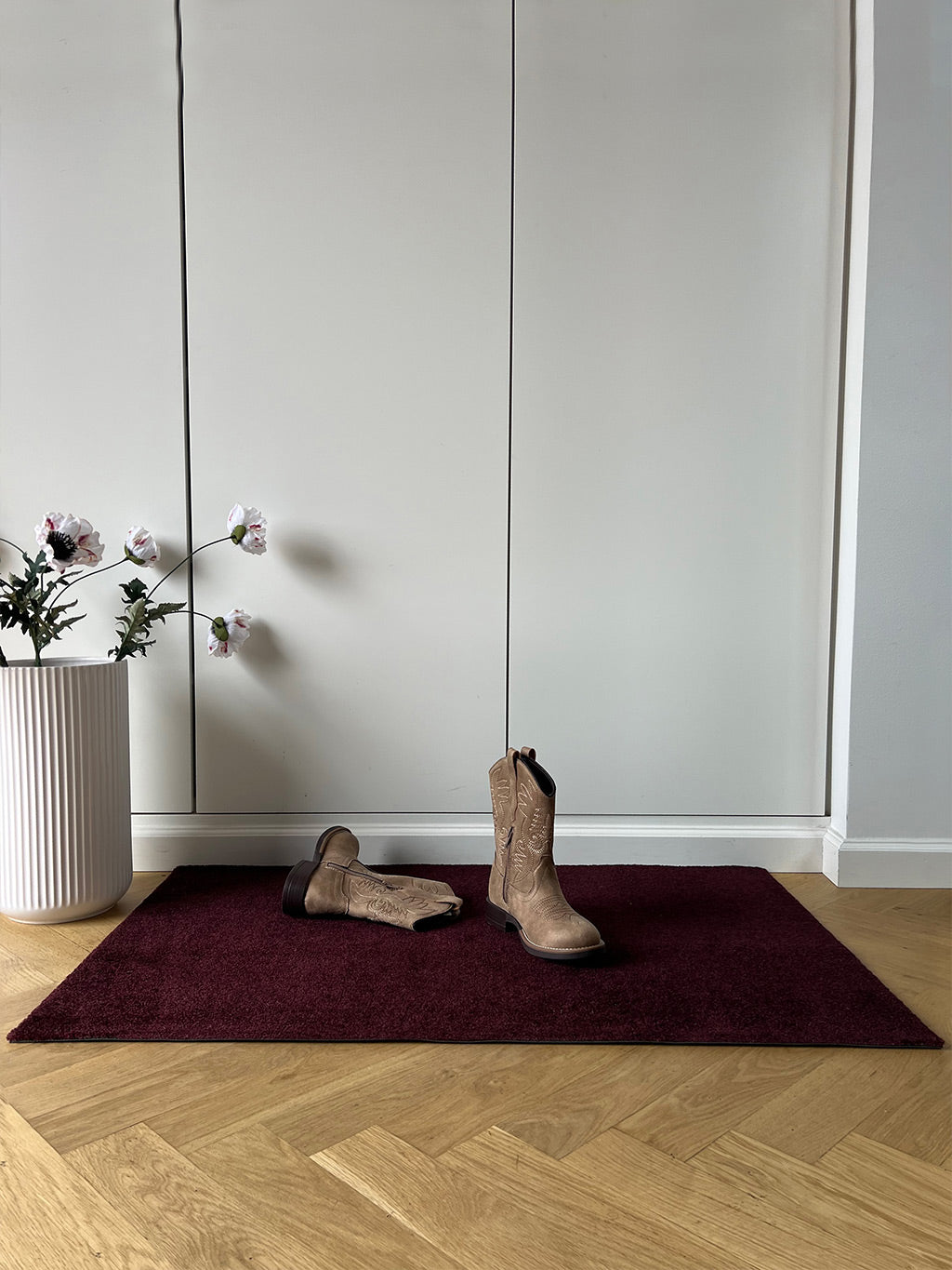 NYHED TÆPPE/MÅTTE 60 x 90 cm - UNI COLOR Bordeaux