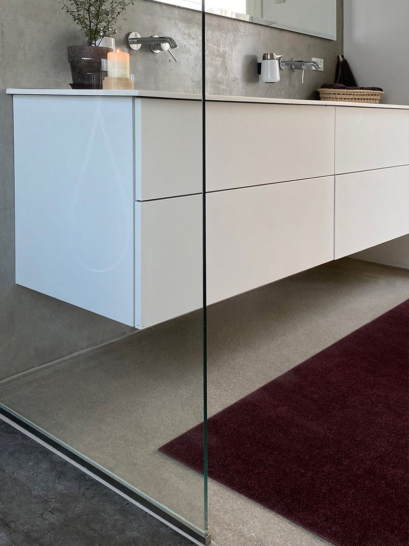 NYHED TÆPPE/MÅTTE 67 x 120 cm - UNI COLOR BORDEAUX