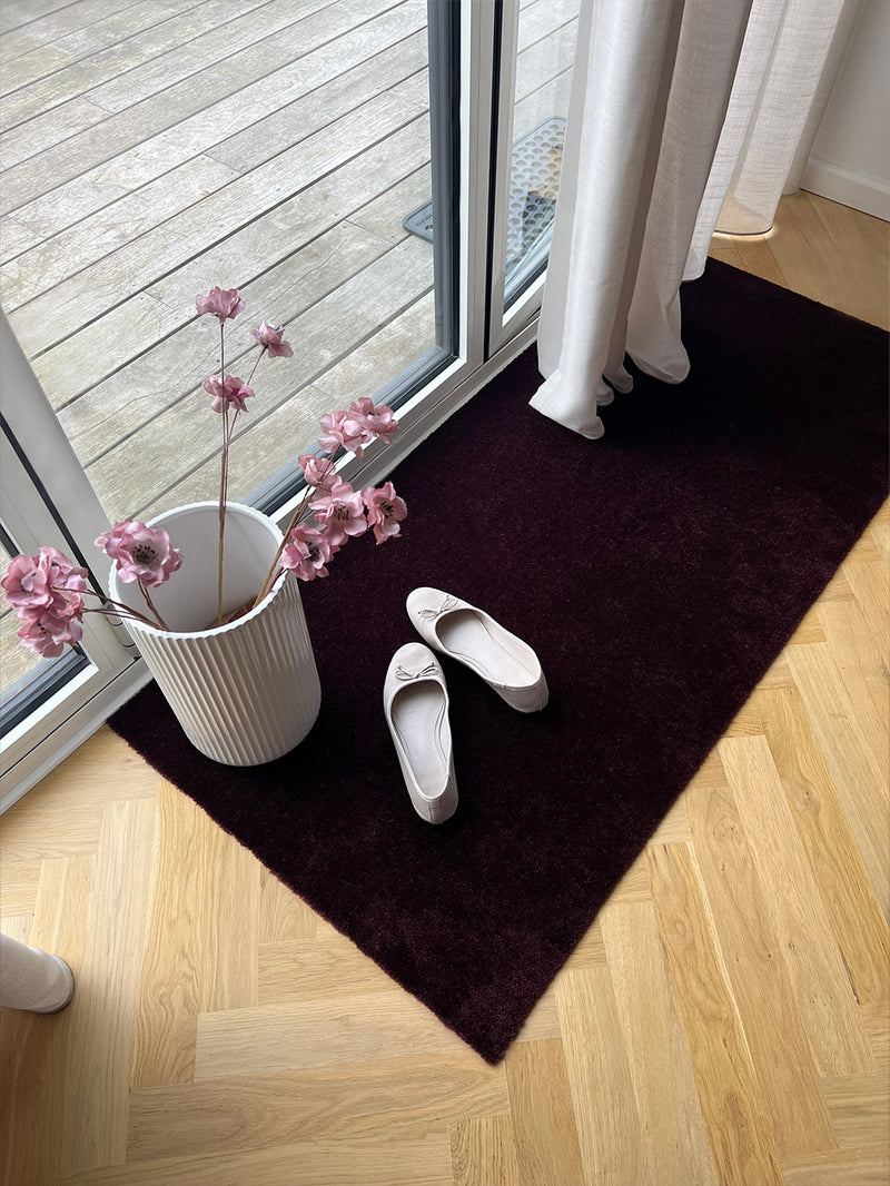 NYHED TÆPPE/MÅTTE 67 x 120 cm - UNI COLOR BORDEAUX