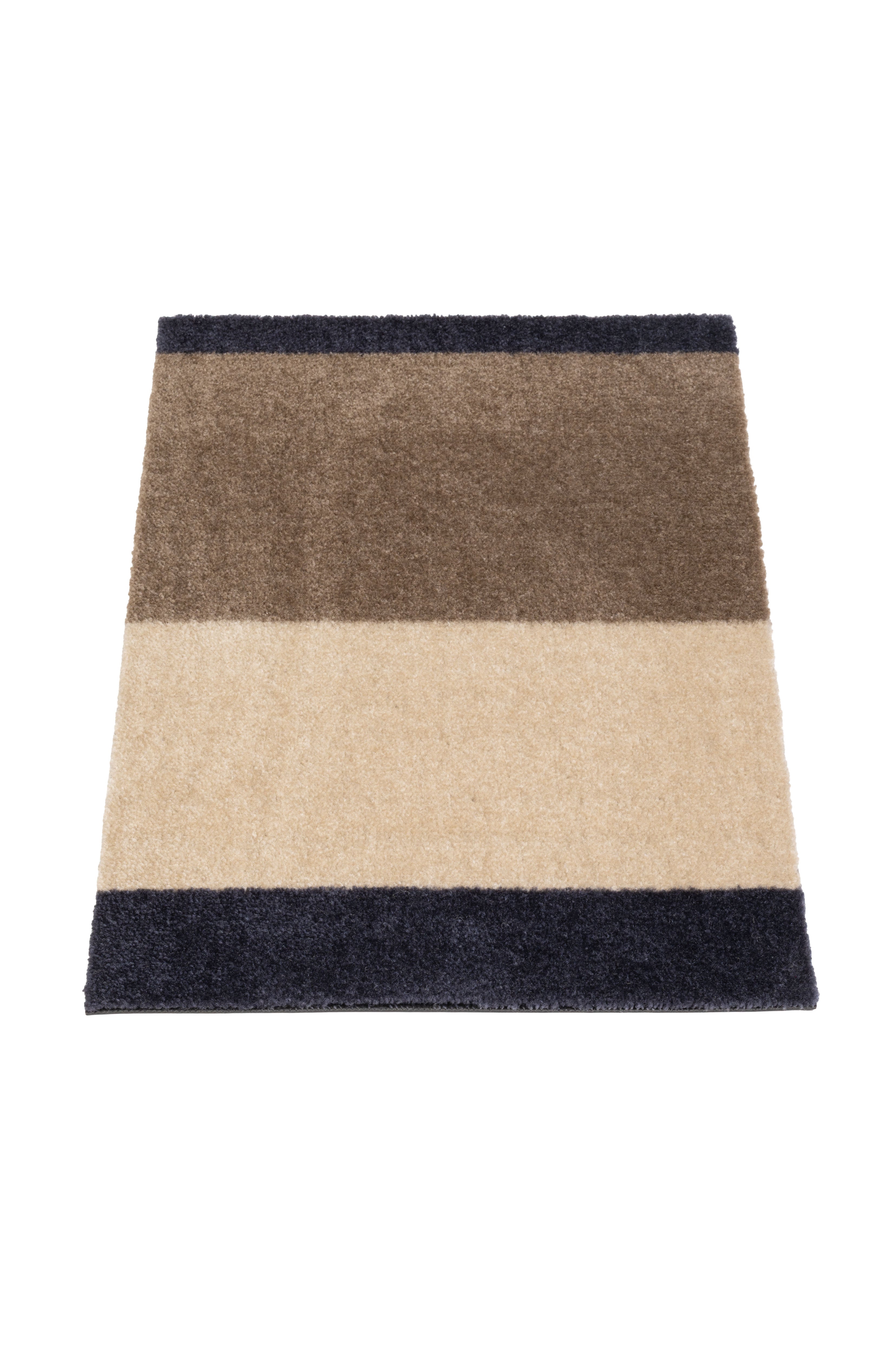 GULVMÅTTE 40 x 60 cm - STRIPES BLUE / SAND / IVORY