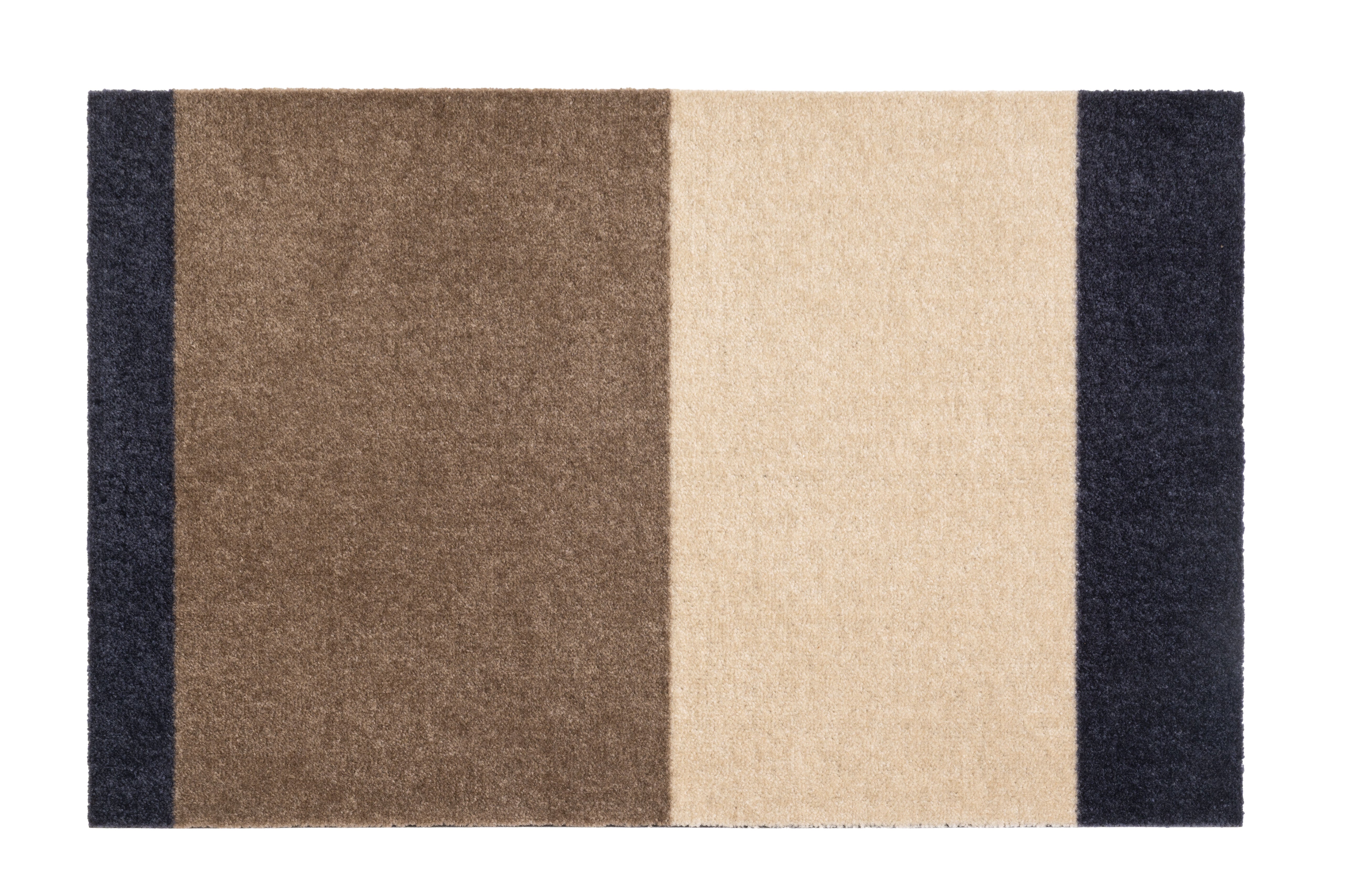 GULVMÅTTE 60 x 90 cm - STRIPES BLUE / SAND / IVORY
