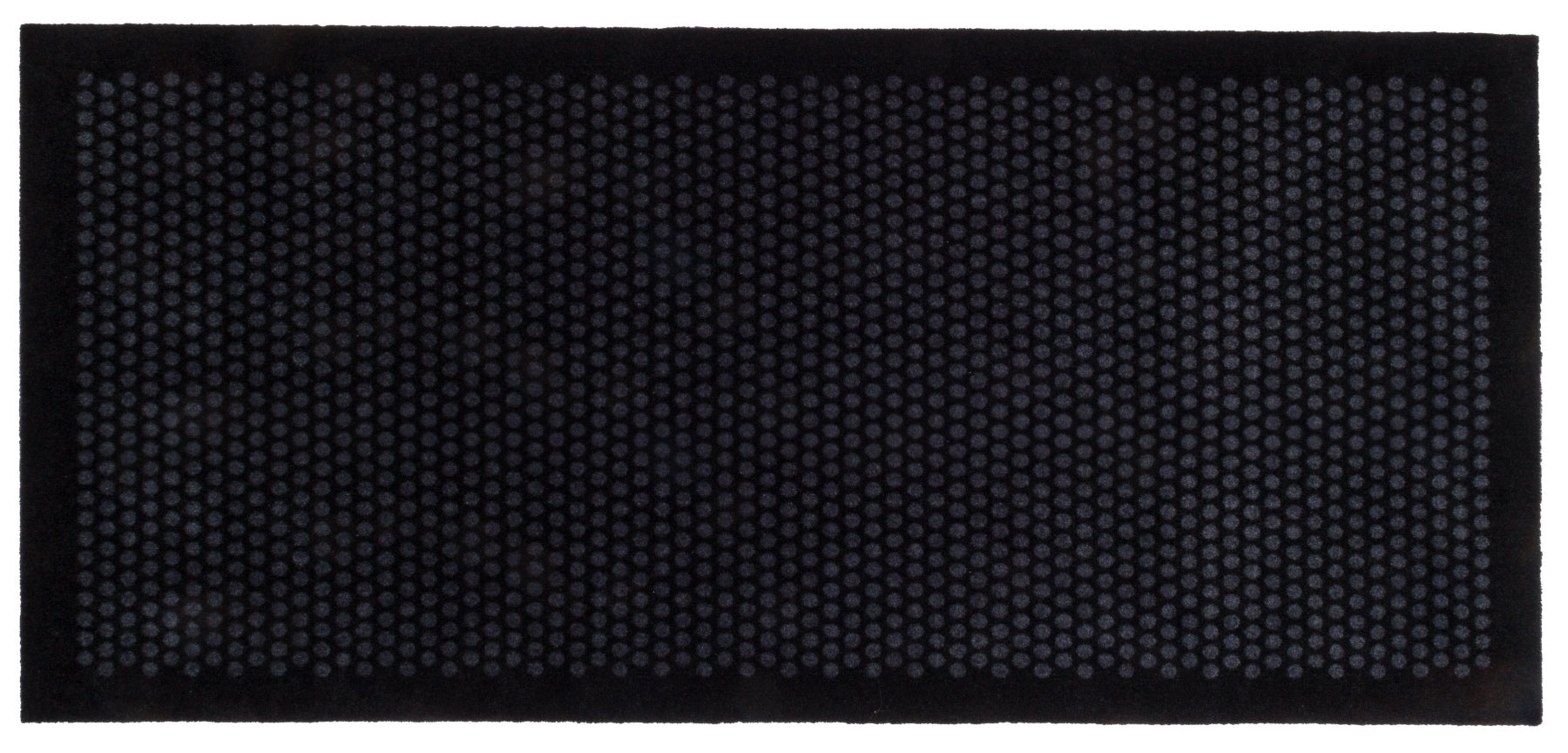 GULVMÅTTE 90 x 200 CM - DOT SORT/GRÅ