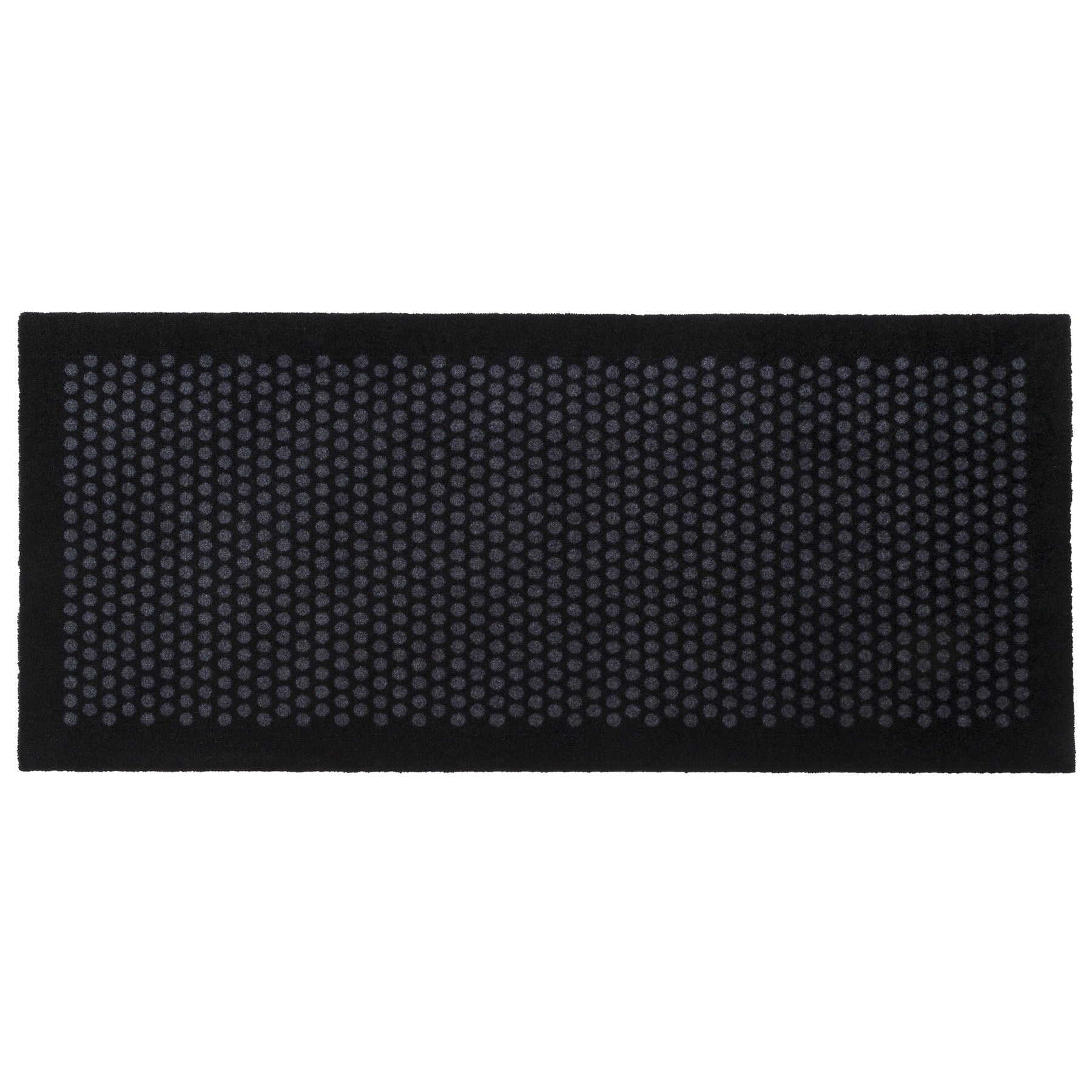 GULVMÅTTE 67 x 150 CM - DOT SORT/GRÅ