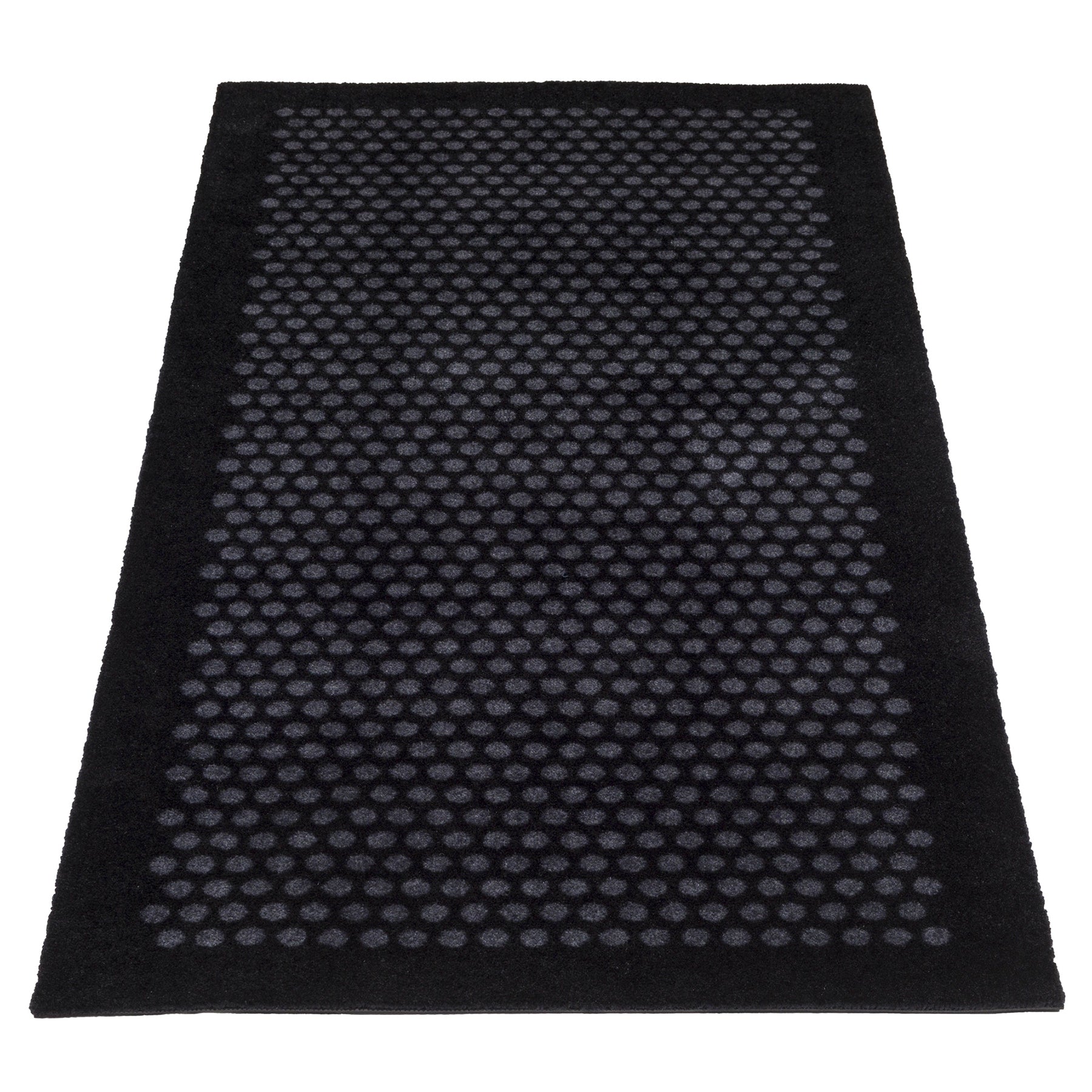 GULVMÅTTE 67 x 150 CM - DOT SORT/GRÅ