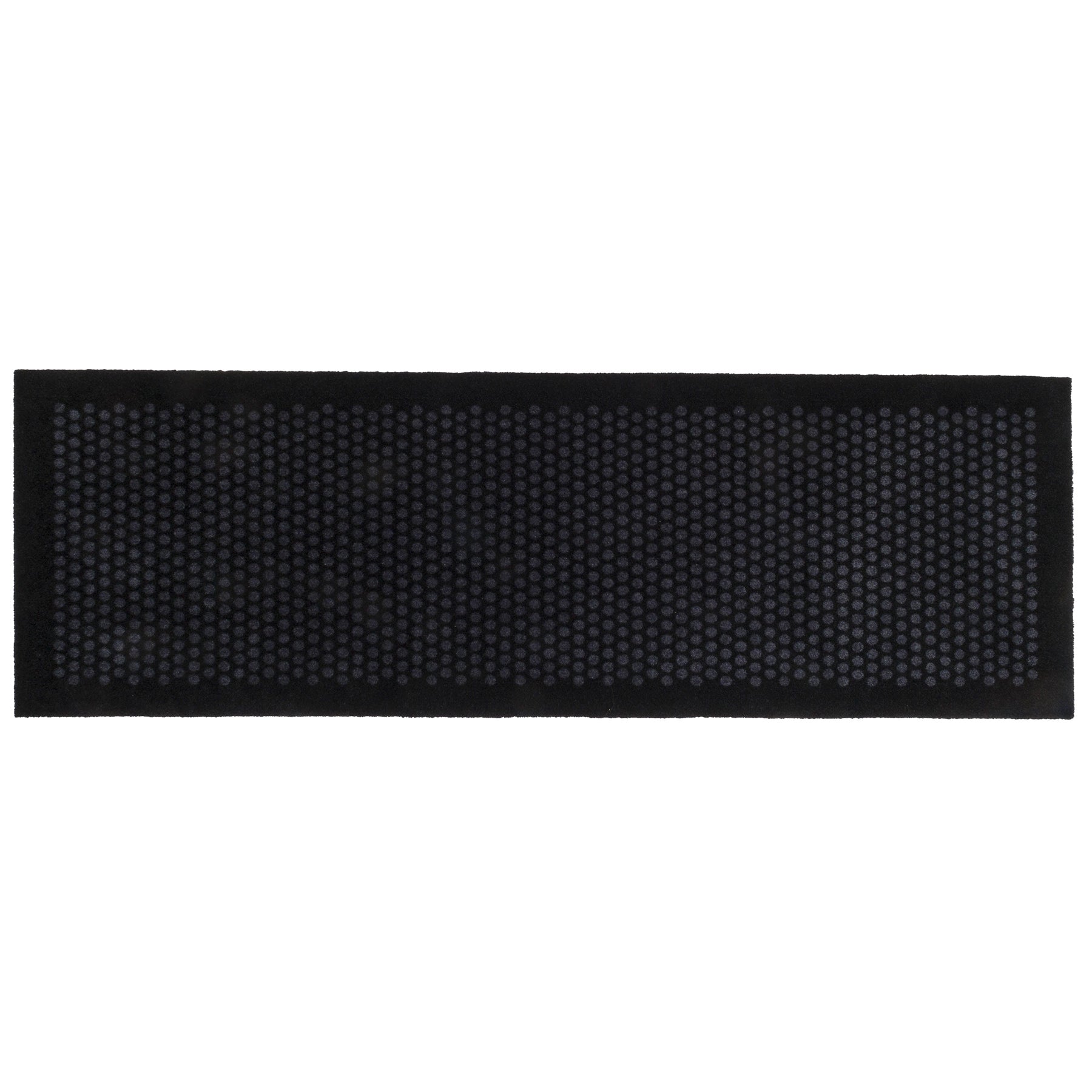 GULVMÅTTE 67 x 200 CM - DOT SORT/GRÅ