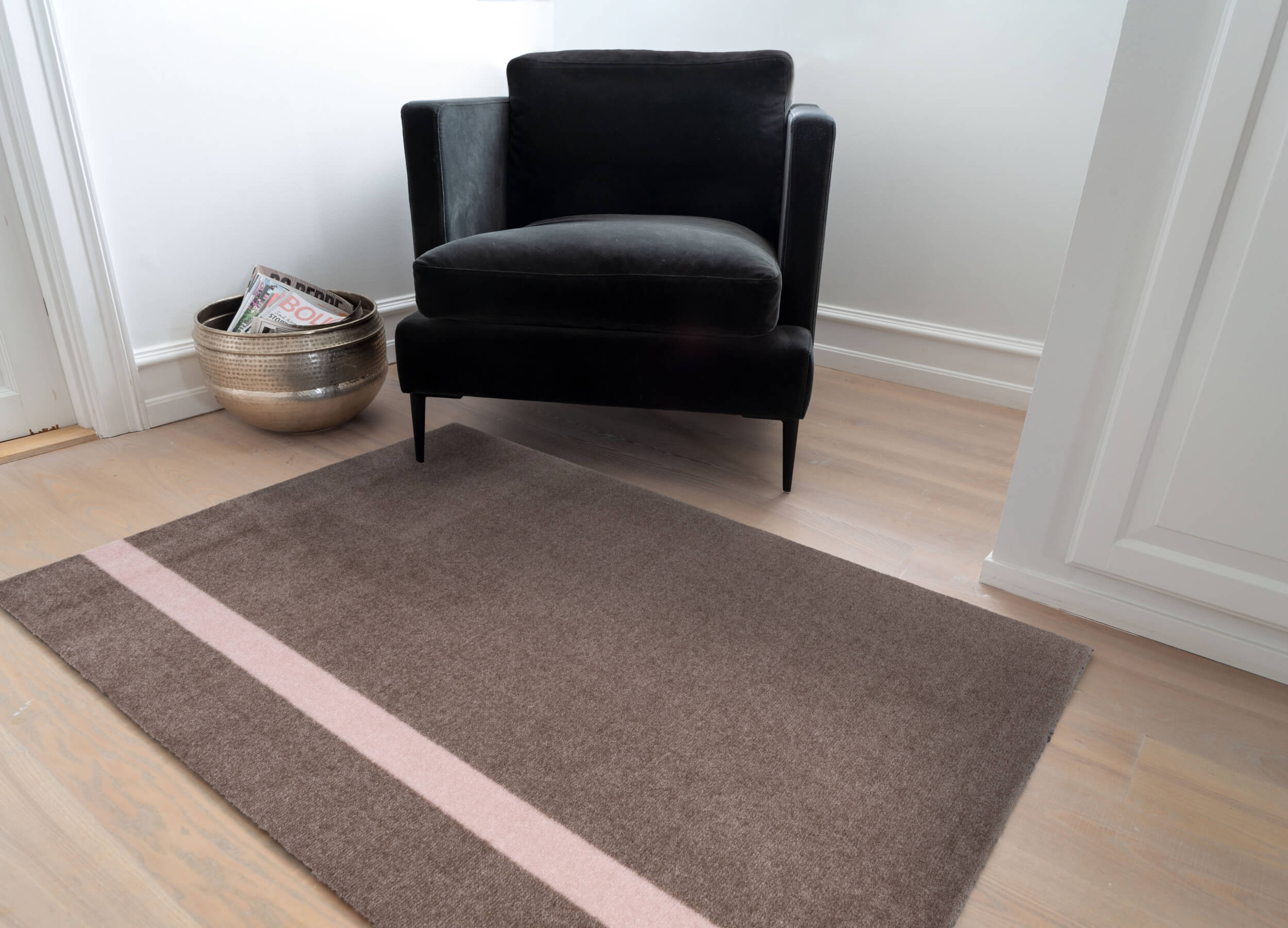 STRIPES VERTIKAL - SAND/LYS ROSE