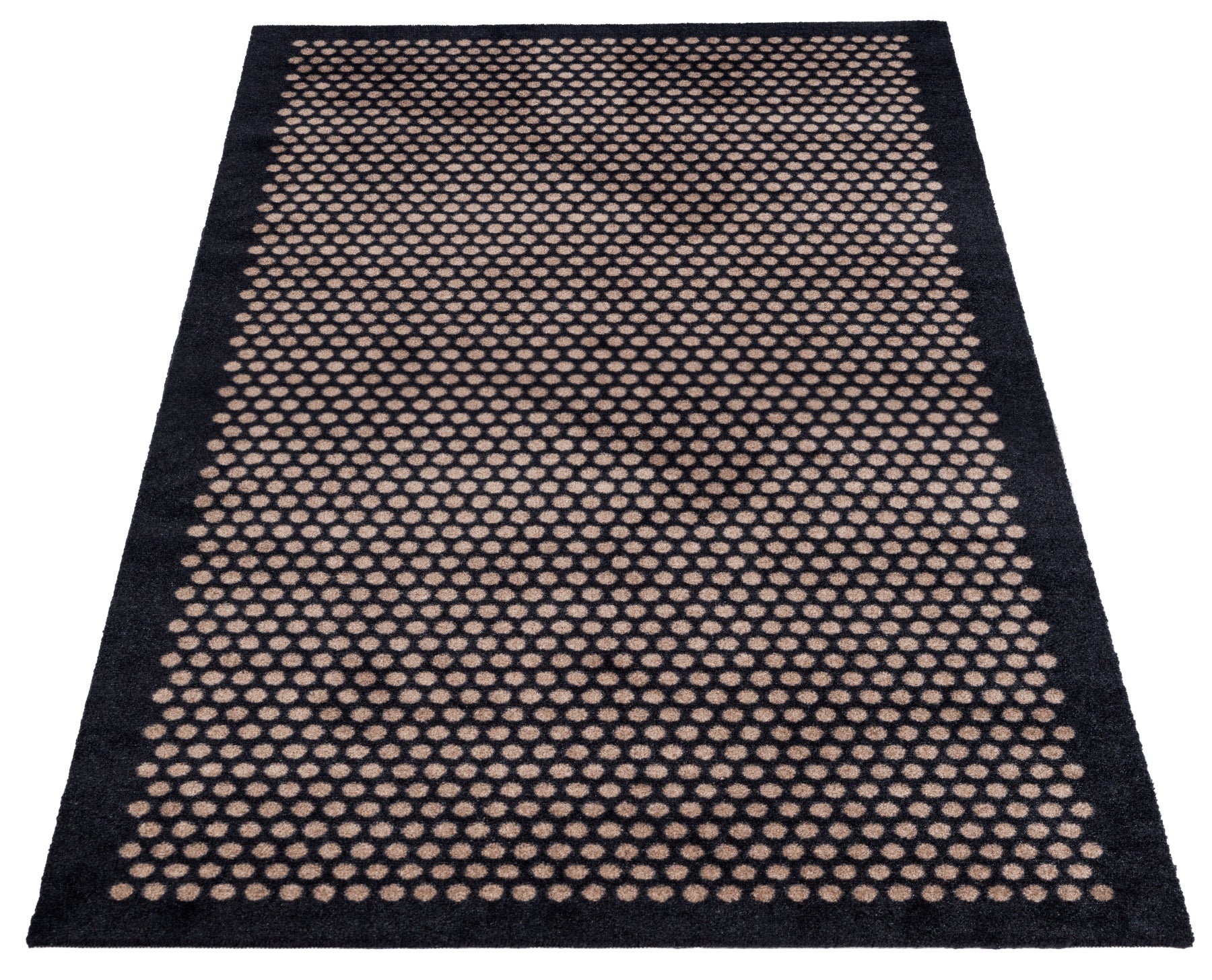 TÆPPE 110 x 200 CM - DOT SORT/SAND