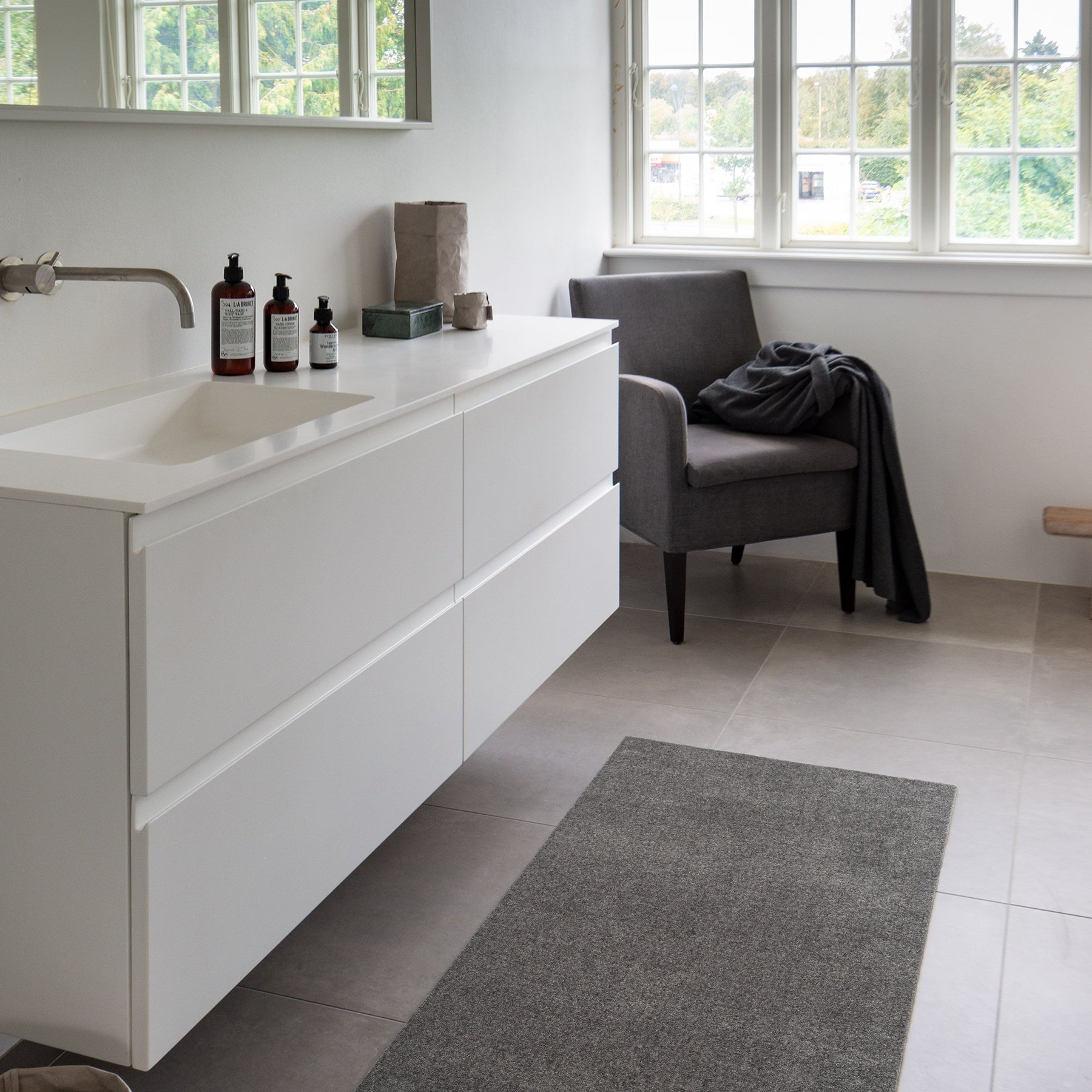 TÆPPE/MÅTTE 67 x 120 CM - UNICOLOR STEELGREY
