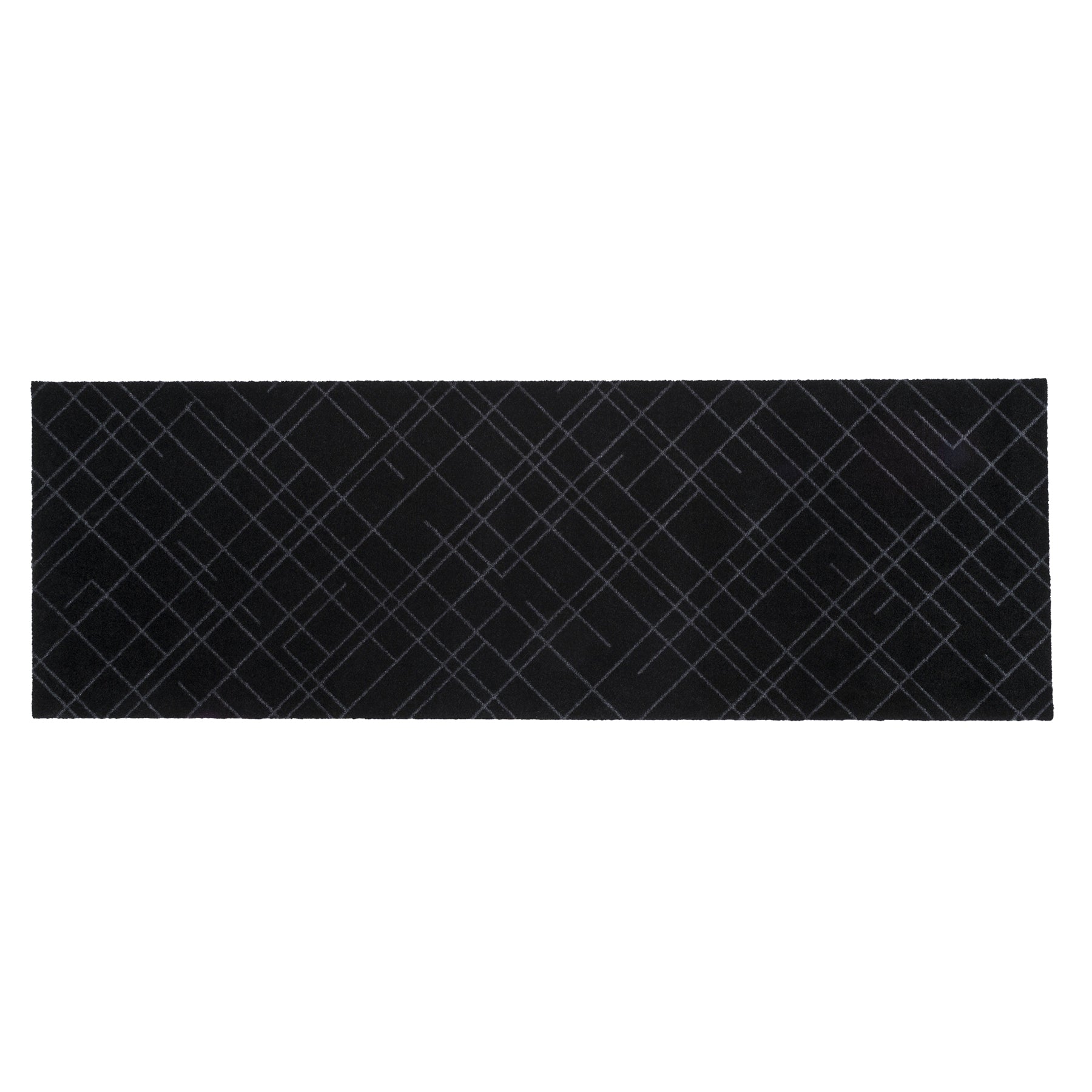 50% - GULVMÅTTE 67 x 200 CM LINES/BLACK GREY