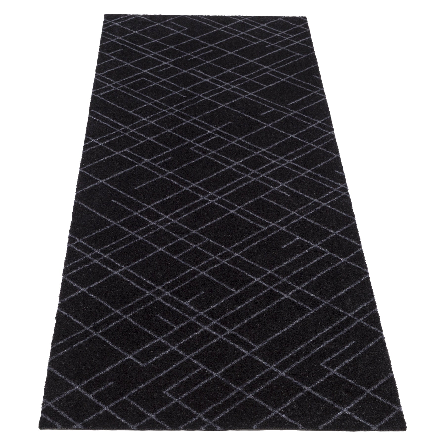 50% - GULVMÅTTE 67 x 200 CM LINES/BLACK GREY