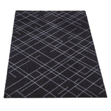 FLOOR MAT 67 x 120 cm - LINES/BLACK GREY